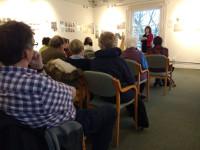 Group talk at museum