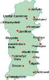 Map of Powys