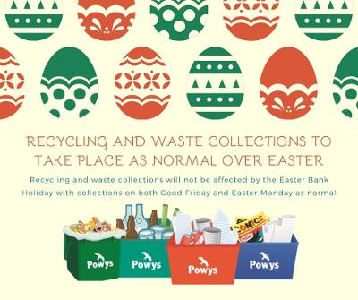 Easter bin 2020 collections remain unchanged