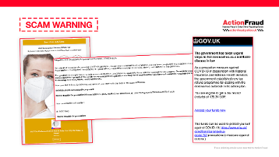 COVID19 phishing emails graphic COVID19 phishing emails graphic