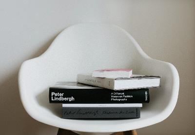 Image of books on a chair