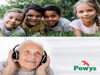 Photographic collage of old and young people