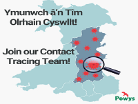 Join our Contract Tracing Team/Ymunwch a'n Tim Olrhain Cyswllt