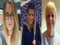 Photograph of three social care staff who've now obtained their degree