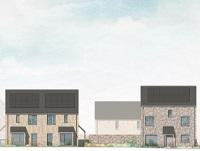 Image of artist impression of new council houses being built in Newtown