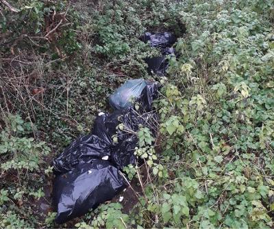 Image of rubbish fly-tipped near Brecon