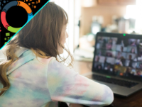 Image of young person at a laptop