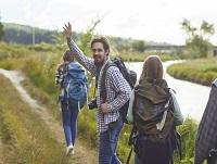 Volunteers leading a walking group