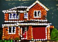 Lit up House