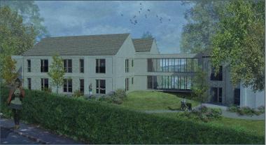 An artist’s impression of the ExtraCare element of the Pont Aur development in Ystradgynlais