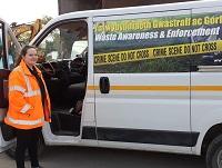Image of Lydia and the waste awareness van