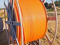 A reel of fibre broadband cable