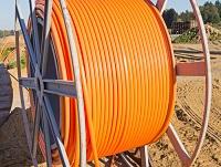 A reel of fibre broadband cable