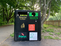 Image of a recycle on the go litter bin