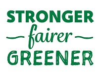 Stronger Fairer Greener logo
