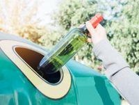 Image of a glass recycling bank