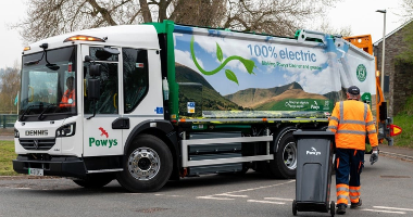 Electric vehicle for waste collection