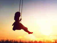 Image of a girl on a swing