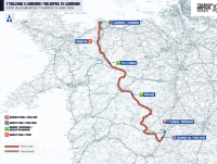 A route map for stage one of the Tour of Britain Women