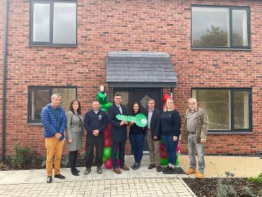 Red Dragon site officially opens and guests include representatives of Powys County Council and its Tenant Scrutiny Panel as well as Newtown and Llanllwchaiarn Town Council.
