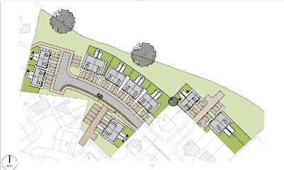 Llanrhaeadr Site layout plan