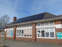 The solar panels installed at Berriew County Primary School 