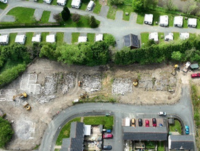 Image of the the site at Old Market Meadows in Penybont where new council houses will be built