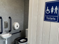 The refurbished public toilets in Berriew