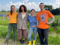 The new farmers who are working the land at Sarn, over three plots, as part of the project.