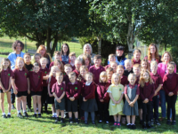 Image of pupils and staff from Leighton C.P. School