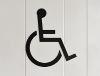 A disabled toilet symbol
