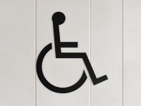 A disabled toilet symbol