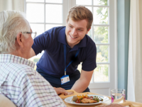 A person providing home care