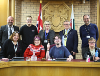 Image of people from Ysgol Penmaes and Powys County Council