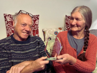 John and Stacey Darrell with their Living Well award