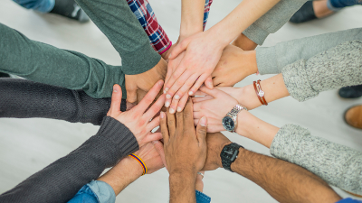 Picture of many hands 