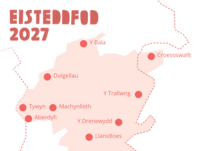 A map showing the area around Glantwymyn