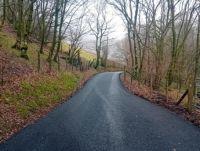 Image of a recently resurfaced rural road
