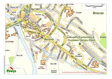 Brecon map