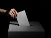 Image of a ballot box and black background