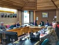 Image of Welsh Government ministers meeting with Powys officials