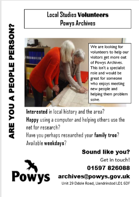 Local Studies Volunteer Gwirfoddolwyr Astudiaethau Lleol