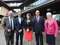 Image of officials at the Mid Wales growth meeting
