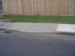 Image of a dropped kerb Image of a dropped kerb