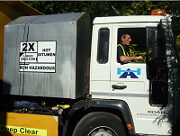 Image of a road surfacing lorry Image of a road surfacing lorry
