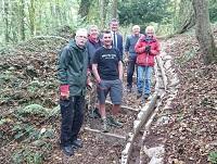 Image of some volunteers at the Offa's Dyke trail