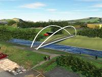Image of a design for the new bridge in Newtown Image of a design for the new bridge in Newtown