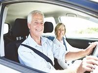 Image of a mature couple in a car