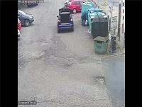 Image of CCTV footage of fly-tipping taking place