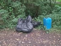 Image of fly-tipping on Llangattock Hillside
